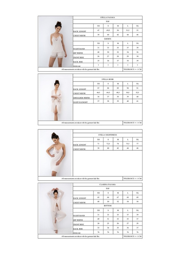 Sensis Stella bézs női pizsama – nyári modal pizsama csipkével