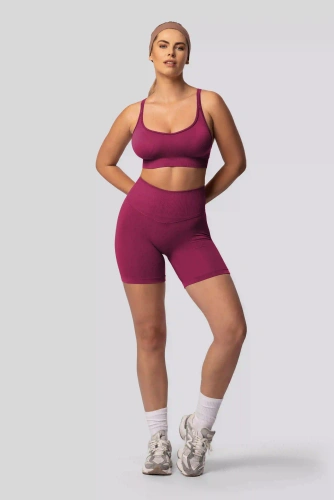 Spaio PUSH-UP PRO alakformáló varrás nélküli női rövidnadrág magas derék red wine