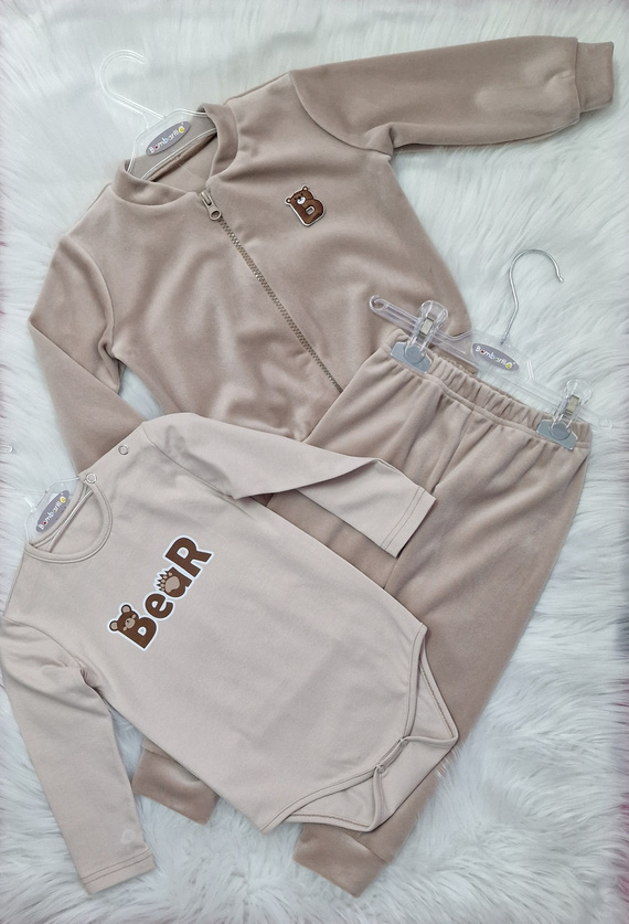Bear Baby bodysuit Bambarillo bézs | Pamut, sztreccs, kényelmes