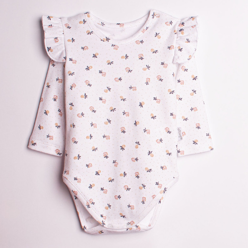 Nicol 220097 lányka body – 100% pamut, hosszú ujjú, virágmintás