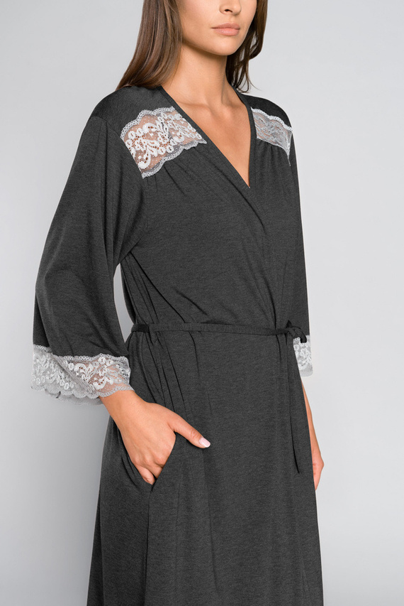 Sonata Női fürdőköpeny Italian Fashion dark melange sötét melange