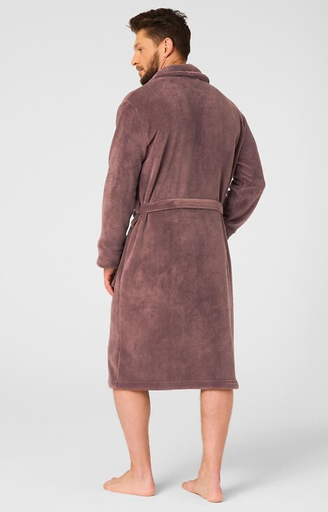 MGL 255 B25 Férfi barna fürdőköpeny - klasszikus, puha, derékban megkötve