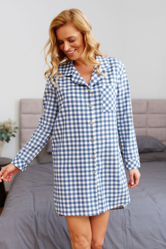 7300 Pamut sztreccs hálóing - kényelem és stílus - kék farmer