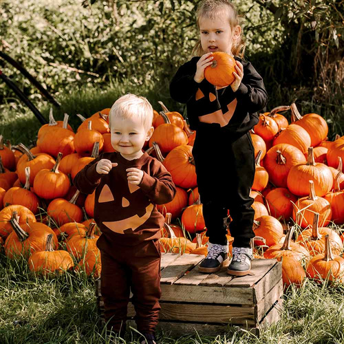 Eevi Halloween gyermek melegítőruha fekete - meleg szett, melegítő pulóver és nadrág
