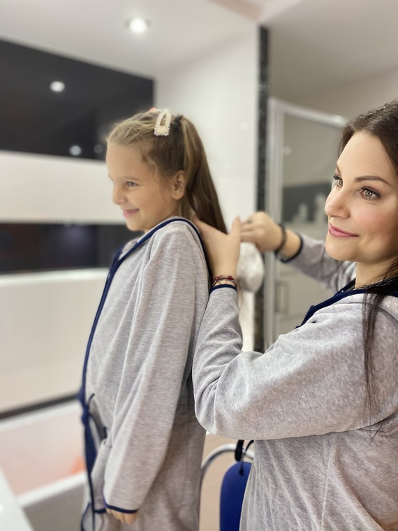 374 / 375 Desiree gyermek fürdőköpeny - szürke