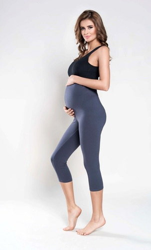 LEGGINS 3/4 PREGNANCY Graphite Olasz divat
