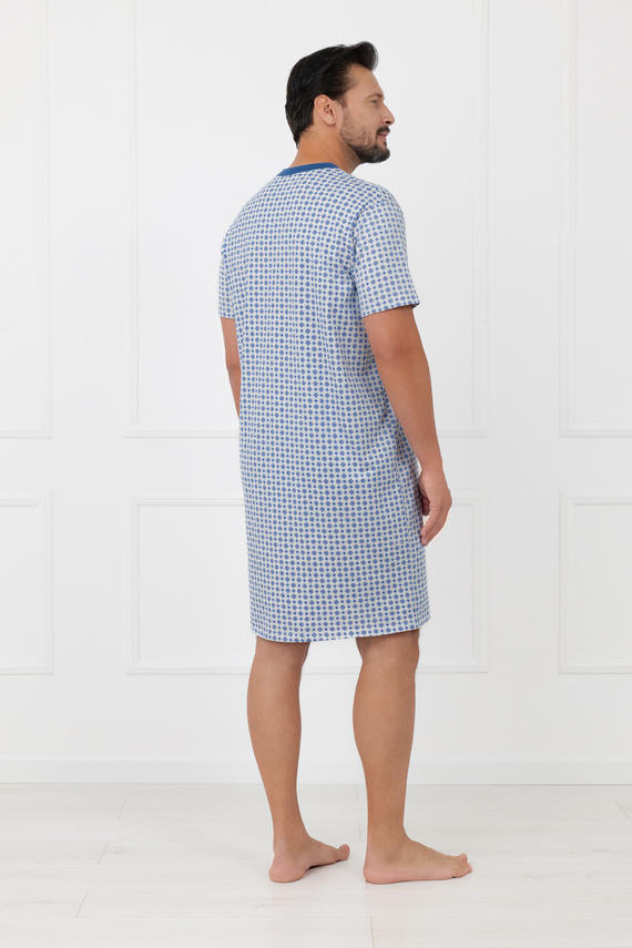 Niger Italian Fashion férfi hálóing 100% pamut rövid ujjú