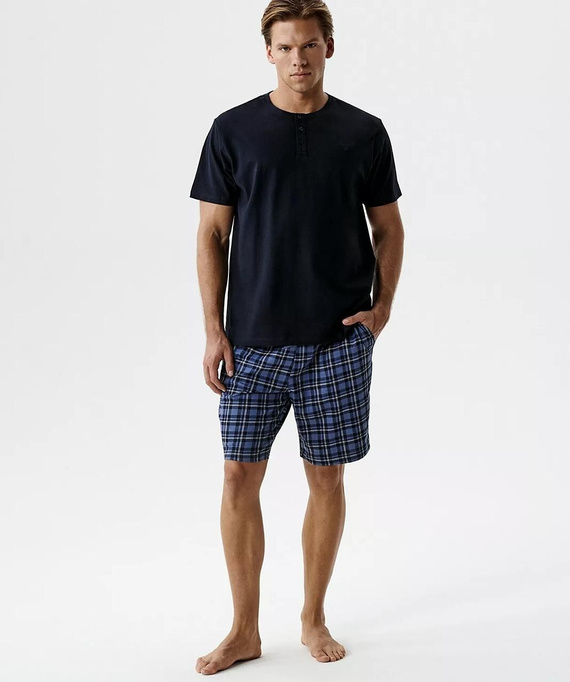 NMP-401 Férfi Nyári Pizsama 100% Pamut Peach Effect