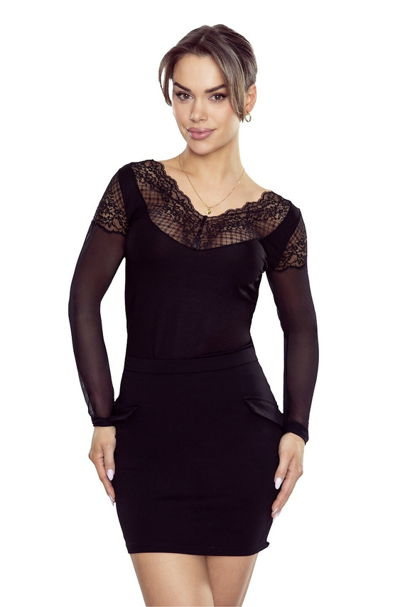 Eldar Manami női blúz fekete - viszkóz, hosszú ujjú, elegáns, elegáns