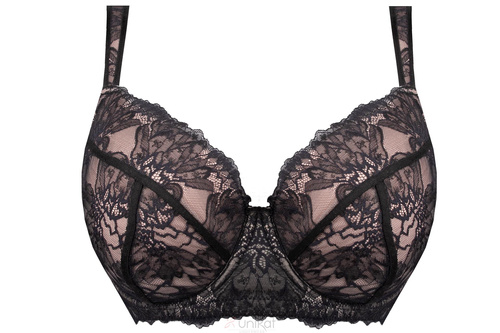 Unikat Kiana Full Cup merevített melltartó fekete