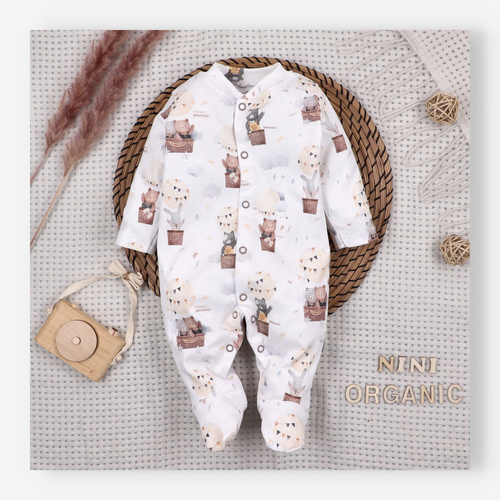 Nini baba rugdalózó Balloon Friends 100% bio pamut – újszülötteknek