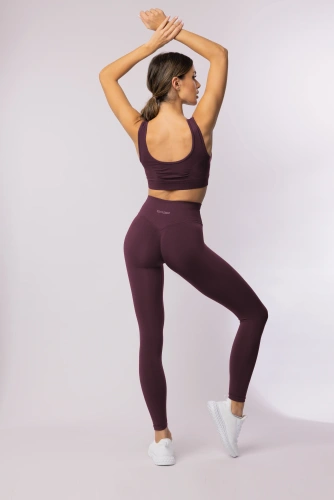Női leggings SPAIO Flex Innergy 2.0 szilva - varrásmentes, regeneráló támogatás