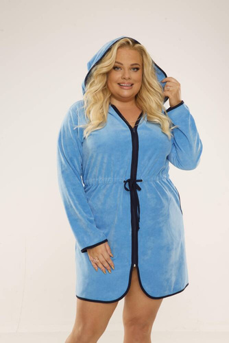 313 Desiree női fürdőköpeny De Lafense - világoskék