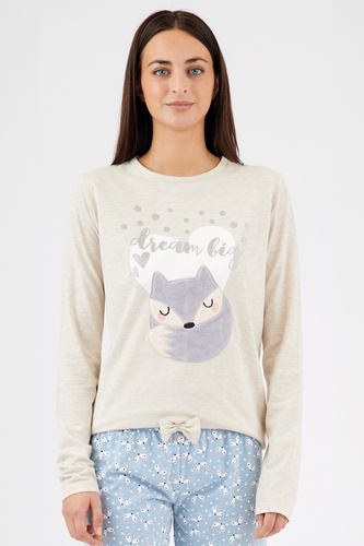 Zerda Sorbetto - női pamut pizsama 3D applikációval