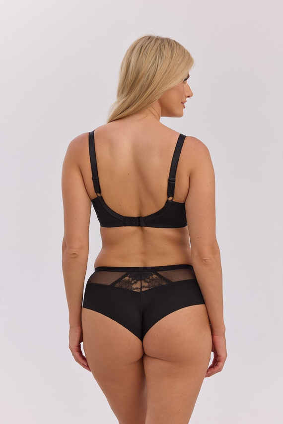  melltartó semi soft Gaia BS 1358 Claire duży biust fehér/mokka csipke SS10