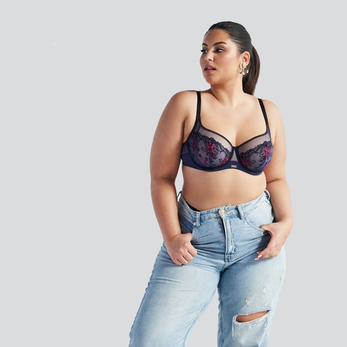 2120 Ava puha melltartó - tengerészkék