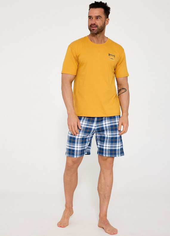 Cornette 326/213 Montana 2 férfi pizsama 100% pamut rövid ujjú