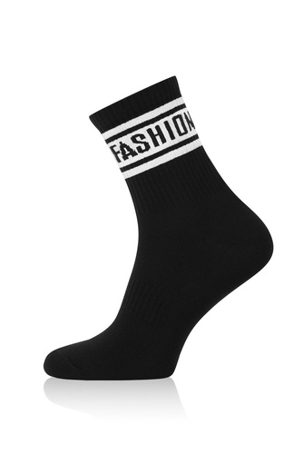 S155D Vintage hosszú zokni olasz divat - fekete/fehér