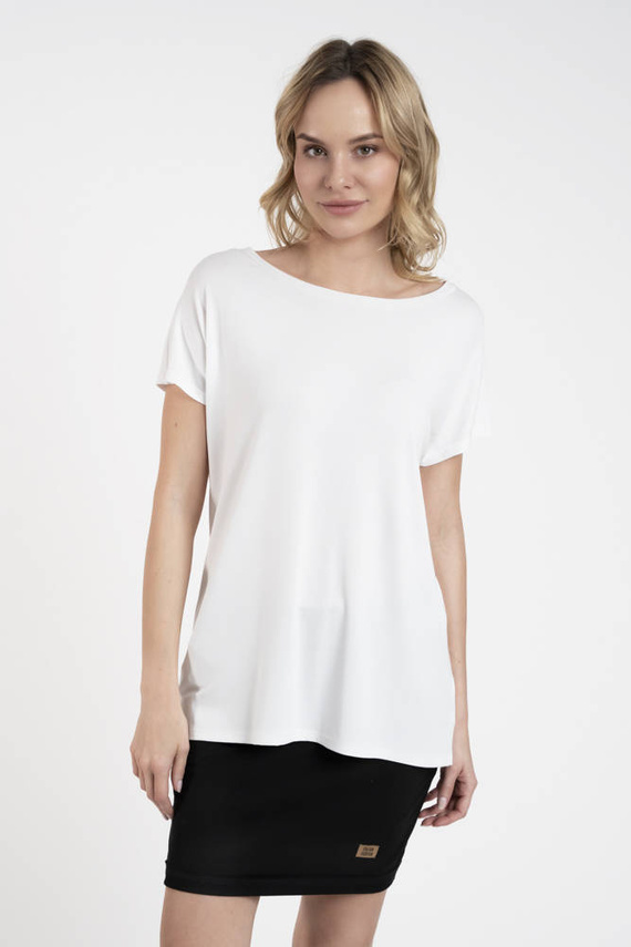 Ksenia Rövid ujjú blúz Olasz divat - fehér