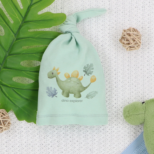 ABN-5579 Dino Explorer Nini babasapka - bio pamut, puha és légáteresztő