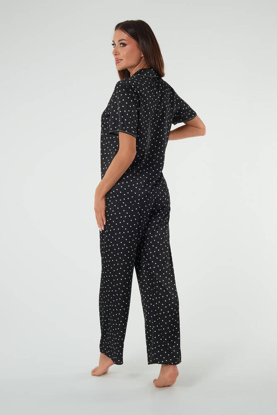 Ria Női pizsama rövid ujjú, hosszú nadrág olasz divat - print