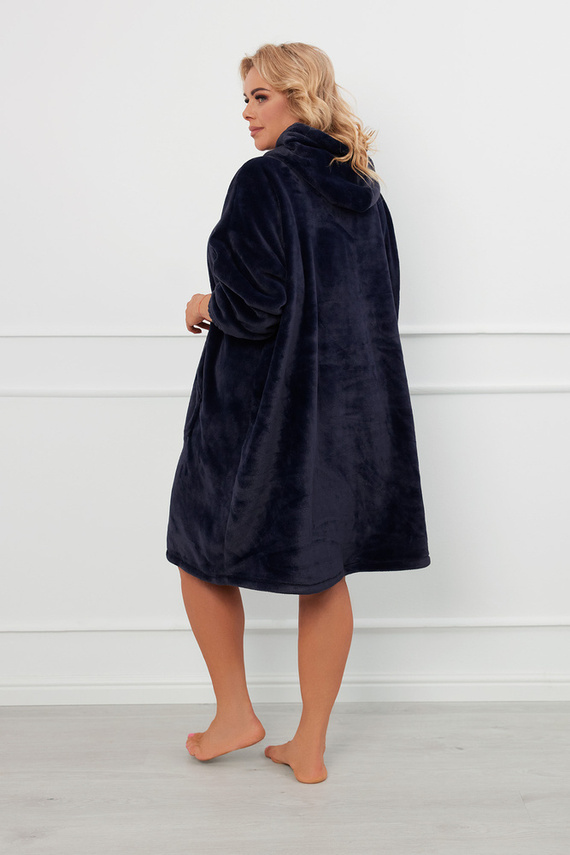 Forio csuklyás takaróblúz unisex olasz divat - tengerészkék