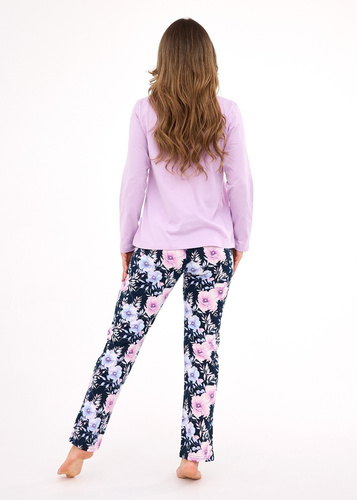 Natalie 145/462 Cornette női pizsama pamut, hosszú ujjú, hétköznapi stílus és kényelem