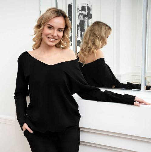 Karina Női pulóver Fashion - fekete