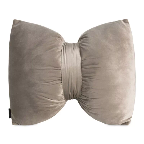 Eurofirany karácsonyi párna bézs 45x55 - bársony masni