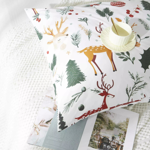 Karácsonyi erdei karácsonyi mikroszatén ágynemű fehér I25 Spod Igły i Nitki - puha, sima és tartós