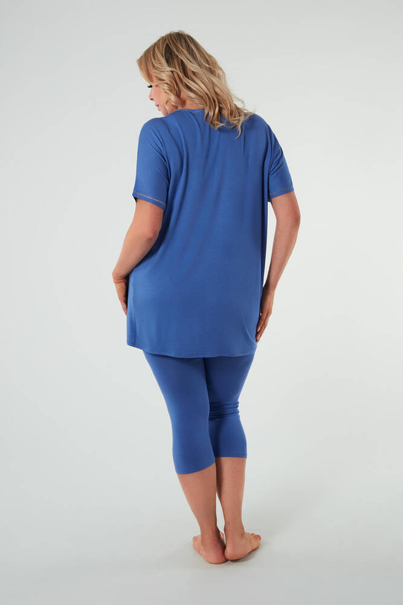 Natura Pizsama Női rövid ujjú, 3/4 nadrágos olasz divat - kék
