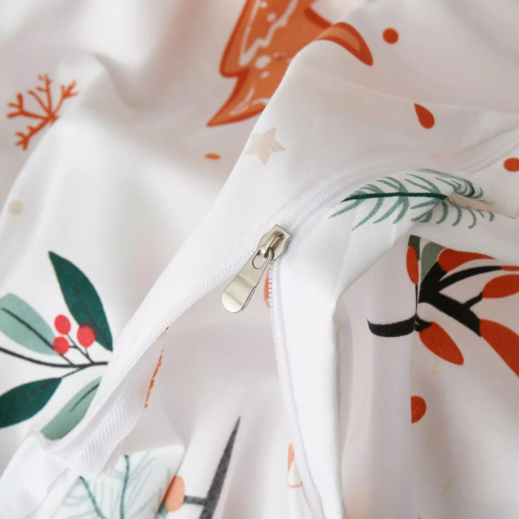 Mézeskalács mézeskalács karácsonyi microsatin ágynemű fehér I25 Spod Igły i Nitki - puha, sima és tartós