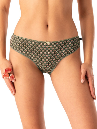 Női bugyi LPR 737 Key zöld - pamut, 2 csomag dobozban, kényelmes és klasszikus