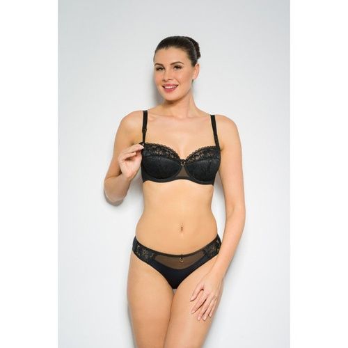Momtobe Mama Glamour Semi Padded Black szoptatós melltartó – stabil tartás