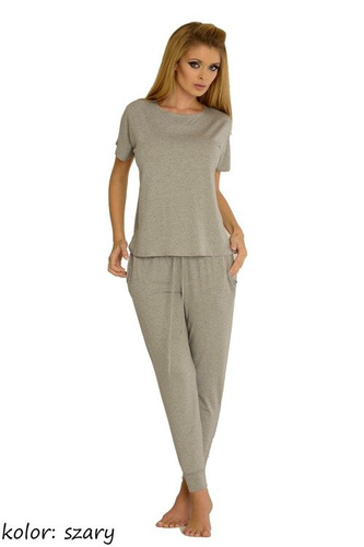 524 Paula Női pizsama De Lafense - világos melange