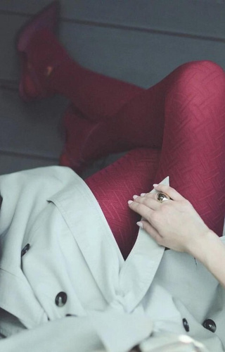 1237 Liset harisnyanadrág 80 den Gabriella bordó - geometrikus, puha, 3D technológia