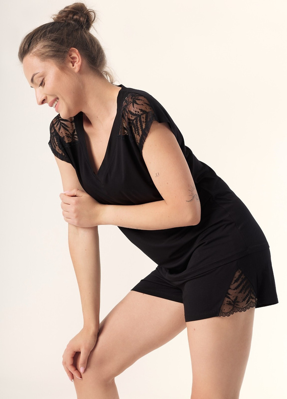 Női pizsama Petra PC71 Mefemi Nipplex fekete Petra PC71 Mefemi Nipplex fekete