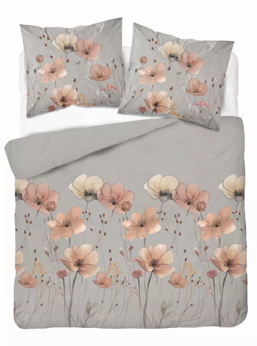 5493 A Detexpol Satin Stories szürke | 100% pamut, szaténszövés, cipzár, ajándékcsomagolás