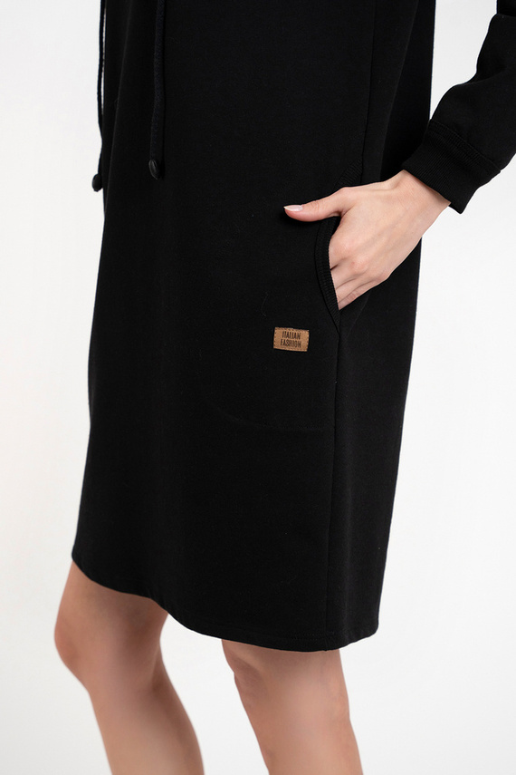 Malmo női hosszú ujjú tunika Italian Fashion - fekete