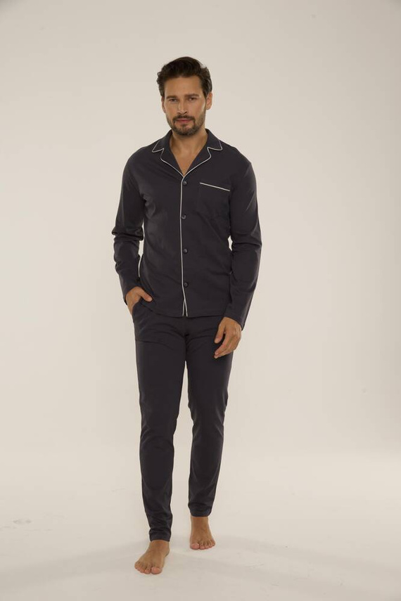 729 Norberto Férfi pizsama De Lafense - grafit