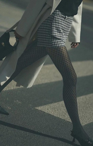 1233 Cherie harisnyanadrág Gabriella 60 den fekete - szív minta, 3D