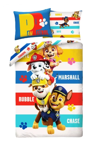 Psi Patrol Kids 12 pamut ágynemű Halantex - 100% pamut, cipzár, súly 115 g/m²