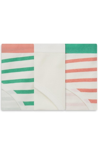 36508-K083 Henderson Női ekrü pamut bikini alsó 3 darabos csomagban