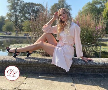 411 Jeanne Női Forex rövid fürdőköpeny - lazac