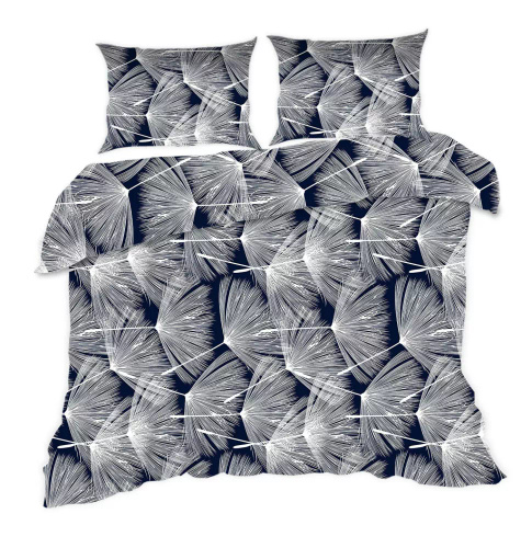 1727N Pamut ágynemű Classic E24 Karo pitypang tengerészkék fehér- 100% pamut, tartós, színes, 2 darabos szett