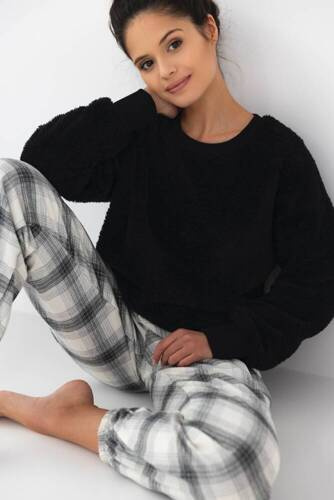 Meredith Sensis női pizsama - fekete