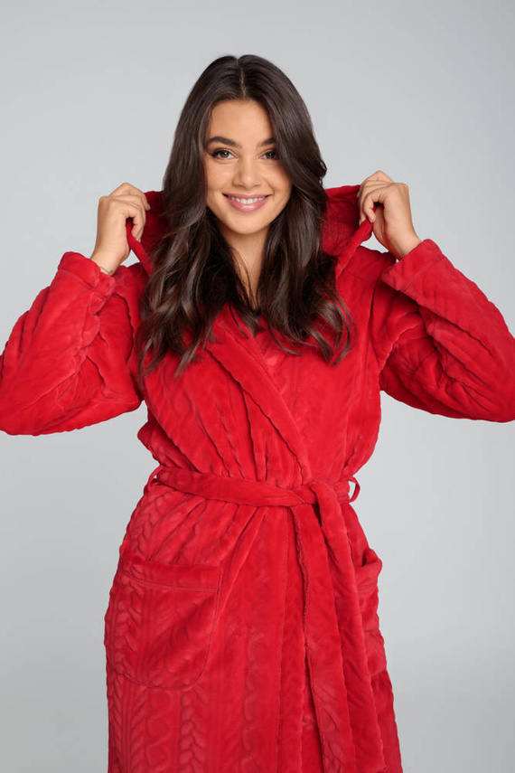 Zala női gyapjú női köntös Italian Fashion - piros