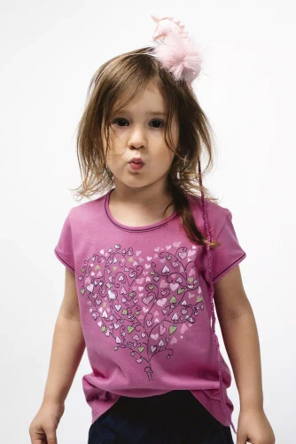 Ontega Lány pizsama olasz divat - amarant/ sötétkék