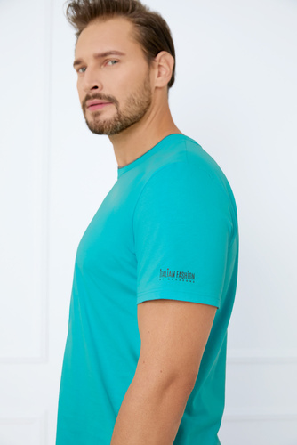 Krystian Férfi rövid ujjú pizsama, rövidnadrág Olasz divat - türkizkék