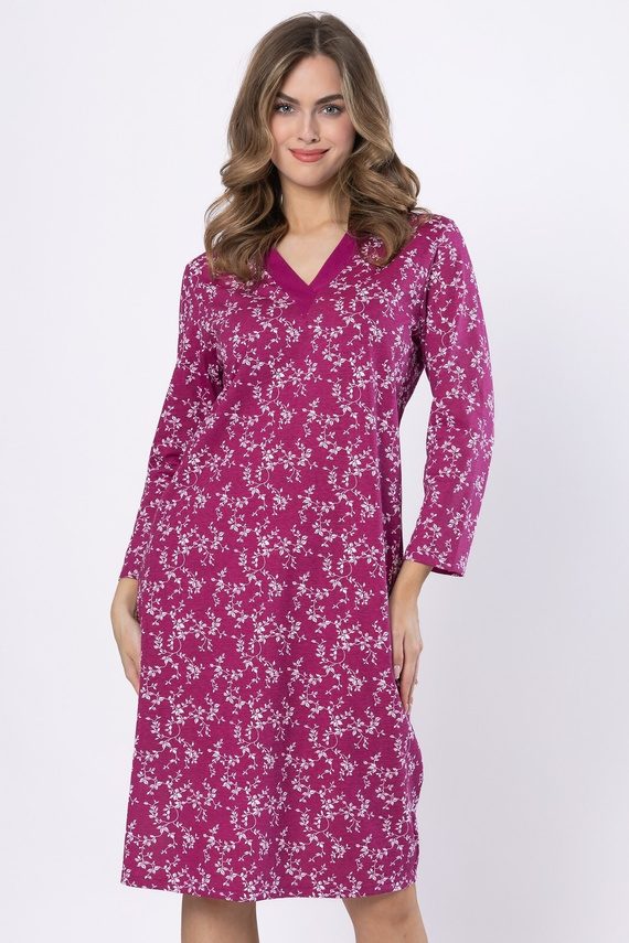 Emili 1635 Női ing Leveza pamut hosszú ujjú pamut amarant - klasszikus és kényelmes